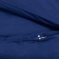 vidaXL Bettwäsche-Set Marineblau 220x240 cm Baumwolle vidaXL Bettwäsche-Set Marineblau 220x240 cm Baumwolle