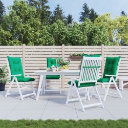 vidaXL Gartenstuhlauflagen für Hochlehner 4 Stk. Grün 120x50x7cm Stoff