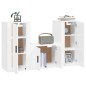 vidaXL 3-tlg. TV-Schrank-Set Hochglanz-Weiß Holzwerkstoff vidaXL 3-tlg. TV-Schrank-Set Hochglanz-Weiß Holzwerkstoff