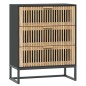 vidaXL Sideboard Schwarz 60x30x75 cm Holzwerkstoff vidaXL Sideboard Schwarz 60x30x75 cm Holzwerkstoff