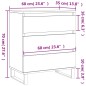 vidaXL Sideboard Räuchereiche 60x35x70 cm Holzwerkstoff vidaXL Sideboard Räuchereiche 60x35x70 cm Holzwerkstoff