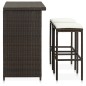vidaXL 3-tlg. Bar Set Poly Rattan Braun vidaXL 3-tlg. Bar Set Poly Rattan Braun