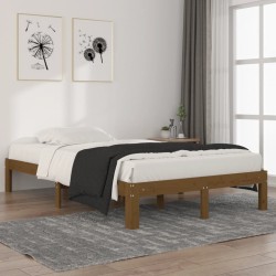 vidaXL Massivholzbett Honigbraun Kiefer 120x200 cm