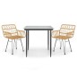 vidaXL 3-tlg. Garten-Essgruppe Poly Rattan vidaXL 3-tlg. Garten-Essgruppe Poly Rattan