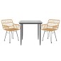 vidaXL 3-tlg. Garten-Essgruppe Poly Rattan vidaXL 3-tlg. Garten-Essgruppe Poly Rattan