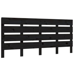 vidaXL Bett-Kopfteil Schwarz 200x3x80 cm Massivholz Kiefer