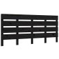 vidaXL Bett-Kopfteil Schwarz 200x3x80 cm Massivholz Kiefer
