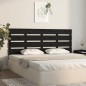 vidaXL Bett-Kopfteil Schwarz 200x3x80 cm Massivholz Kiefer