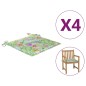 Gartenstuhl-Kissen 4 Stk. Blattmuster 50x50x3 cm Oxford-Gewebe Gartenstuhl-Kissen 4 Stk. Blattmuster 50x50x3 cm Oxford-Gewebe