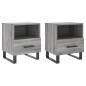 vidaXL Nachttische 2 Stk. Grau Sonoma 40x35x47,5 cm Holzwerkstoff vidaXL Nachttische 2 Stk. Grau Sonoma 40x35x47,5 cm Holzwerkstoff