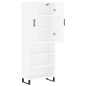 Highboard Hochglanz-Weiß 69,5x34x180 cm Holzwerkstoff Highboard Hochglanz-Weiß 69,5x34x180 cm Holzwerkstoff