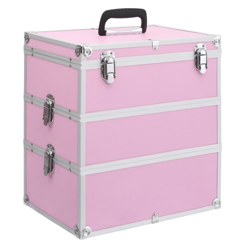 vidaXL Kosmetikkoffer 37x24x40 cm Rosa Aluminium vidaXL Kosmetikkoffer 37x24x40 cm Rosa Aluminium