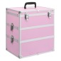 vidaXL Kosmetikkoffer 37x24x40 cm Rosa Aluminium vidaXL Kosmetikkoffer 37x24x40 cm Rosa Aluminium
