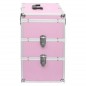 vidaXL Kosmetikkoffer 37x24x40 cm Rosa Aluminium vidaXL Kosmetikkoffer 37x24x40 cm Rosa Aluminium