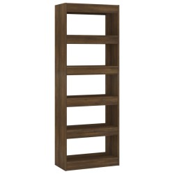 vidaXL Bücherregal/Raumteiler Braun Eiche 60x30x166 cm Holzwerkstoff