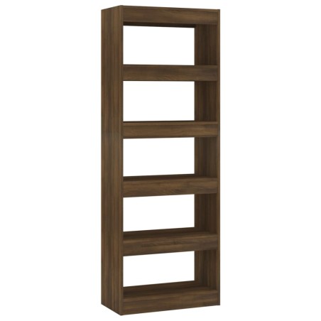 vidaXL Bücherregal/Raumteiler Braun Eiche 60x30x166 cm Holzwerkstoff