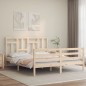 vidaXL Massivholzbett mit Kopfteil 160x200 cm vidaXL Massivholzbett mit Kopfteil 160x200 cm