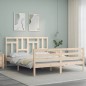 vidaXL Massivholzbett mit Kopfteil 160x200 cm vidaXL Massivholzbett mit Kopfteil 160x200 cm