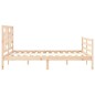 vidaXL Massivholzbett mit Kopfteil 160x200 cm vidaXL Massivholzbett mit Kopfteil 160x200 cm