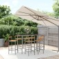 vidaXL 7-tlg. Gartenbar-Set Grau Poly Rattan & Massivholz Akazie vidaXL 7-tlg. Gartenbar-Set Grau Poly Rattan & Massivholz Akazie