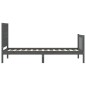 vidaXL Massivholzbett mit Kopfteil Grau 90x200 cm vidaXL Massivholzbett mit Kopfteil Grau 90x200 cm