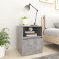vidaXL Nachttisch Betongrau 40x40x50 cm Holzwerkstoff vidaXL Nachttisch Betongrau 40x40x50 cm Holzwerkstoff