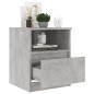 vidaXL Nachttisch Betongrau 40x40x50 cm Holzwerkstoff vidaXL Nachttisch Betongrau 40x40x50 cm Holzwerkstoff