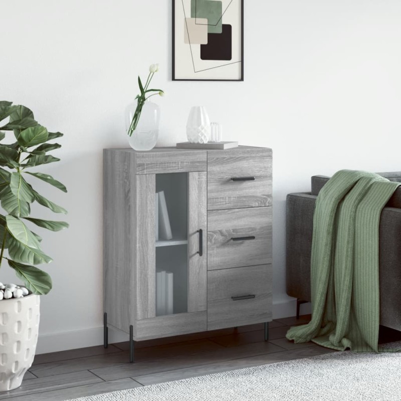 vidaXL Sideboard Grau Sonoma 69,5x34x90 cm Holzwerkstoff vidaXL Sideboard Grau Sonoma 69,5x34x90 cm Holzwerkstoff