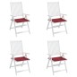 Gartenstuhl-Kissen 4 Stk. Weinrot 50x50x3 cm Oxford-Gewebe Gartenstuhl-Kissen 4 Stk. Weinrot 50x50x3 cm Oxford-Gewebe