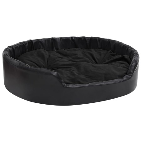 vidaXL Hundebett Schwarz 99x89x21 cm Plüsch und Kunstleder