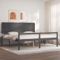 vidaXL Massivholzbett mit Kopfteil Grau 200x200 cm vidaXL Massivholzbett mit Kopfteil Grau 200x200 cm