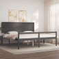 vidaXL Massivholzbett mit Kopfteil Grau 200x200 cm vidaXL Massivholzbett mit Kopfteil Grau 200x200 cm