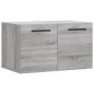 vidaXL Wandschrank Grau Sonoma 60x36,5x35 cm Holzwerkstoff vidaXL Wandschrank Grau Sonoma 60x36,5x35 cm Holzwerkstoff