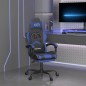 vidaXL Gaming-Stuhl mit Fußstütze Schwarz und Blau Kunstleder vidaXL Gaming-Stuhl mit Fußstütze Schwarz und Blau Kunstleder