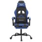vidaXL Gaming-Stuhl mit Fußstütze Schwarz und Blau Kunstleder vidaXL Gaming-Stuhl mit Fußstütze Schwarz und Blau Kunstleder