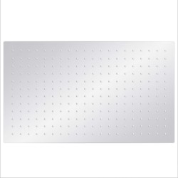 vidaXL Regenbrause Edelstahl 304 50x30 cm Rechteckig