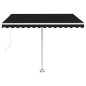 vidaXL Standmarkise Manuell Einziehbar 300x250 cm Anthrazit vidaXL Standmarkise Manuell Einziehbar 300x250 cm Anthrazit