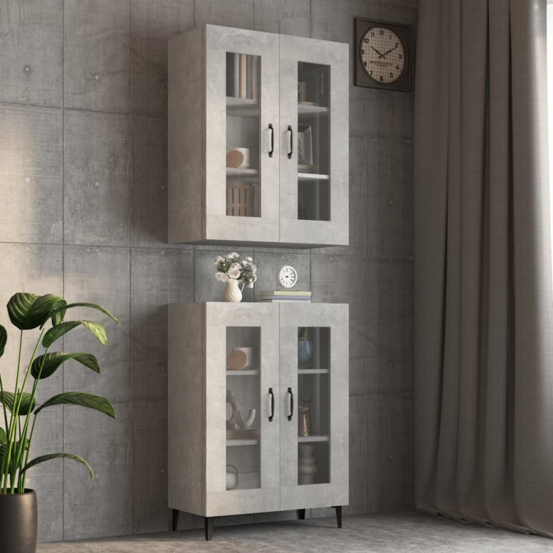 vidaXL Hängeschrank Betongrau 69,5x34x90 cm vidaXL Hängeschrank Betongrau 69,5x34x90 cm