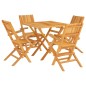 vidaXL 5-tlg. Garten-Essgruppe Massivholz Teak vidaXL 5-tlg. Garten-Essgruppe Massivholz Teak