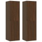vidaXL TV-Wandschränke 2 Stk. Braun Eichen-Optik 30,5x30x110 cm vidaXL TV-Wandschränke 2 Stk. Braun Eichen-Optik 30,5x30x110 cm