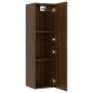 vidaXL TV-Wandschränke 2 Stk. Braun Eichen-Optik 30,5x30x110 cm vidaXL TV-Wandschränke 2 Stk. Braun Eichen-Optik 30,5x30x110 cm