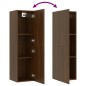 vidaXL TV-Wandschränke 2 Stk. Braun Eichen-Optik 30,5x30x110 cm vidaXL TV-Wandschränke 2 Stk. Braun Eichen-Optik 30,5x30x110 cm