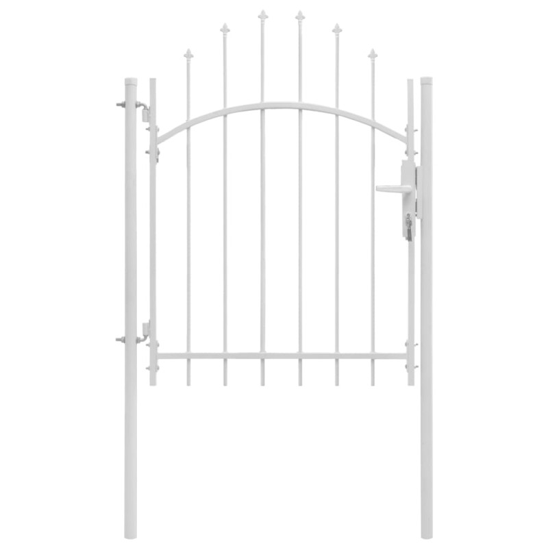 vidaXL Gartentor Stahl 1 x 2 m Weiß vidaXL Gartentor Stahl 1 x 2 m Weiß