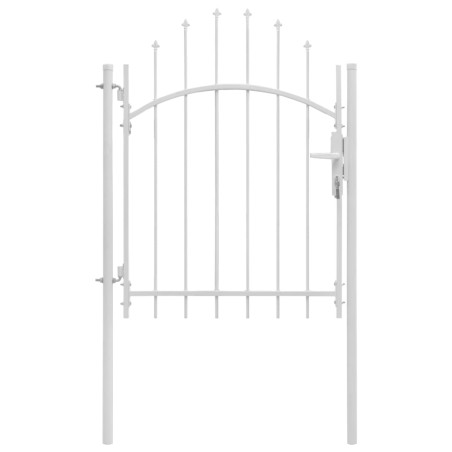 vidaXL Gartentor Stahl 1 x 2 m Weiß