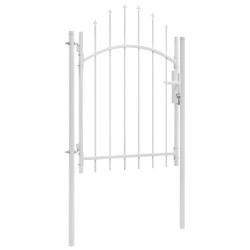 vidaXL Gartentor Stahl 1 x 2 m Weiß