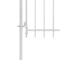 vidaXL Gartentor Stahl 1 x 2 m Weiß vidaXL Gartentor Stahl 1 x 2 m Weiß