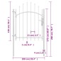 vidaXL Gartentor Stahl 1 x 2 m Weiß vidaXL Gartentor Stahl 1 x 2 m Weiß