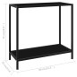 vidaXL Konsolentisch Schwarz 80x35x75 cm Hartglas vidaXL Konsolentisch Schwarz 80x35x75 cm Hartglas