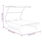 Loungebett mit Dach 165x203x138 cm Bugholz Massiv Anthrazit Loungebett mit Dach 165x203x138 cm Bugholz Massiv Anthrazit
