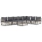 vidaXL 8-tlg. Garten-Lounge-Set mit Kissen Anthrazit Poly Rattan vidaXL 8-tlg. Garten-Lounge-Set mit Kissen Anthrazit Poly Rattan